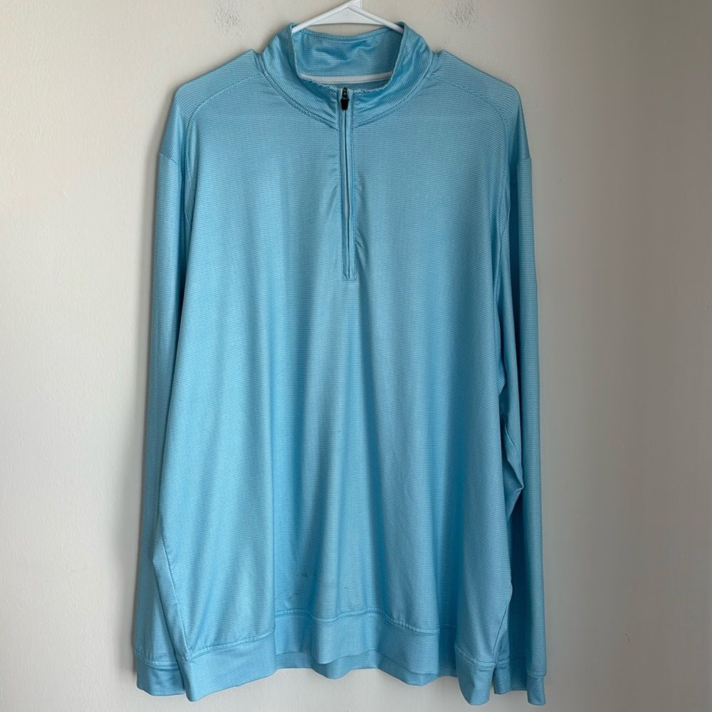 Johnnie-O Men’s Freeborn Performance pullover golf quarter zip blue XL Shirt GUC